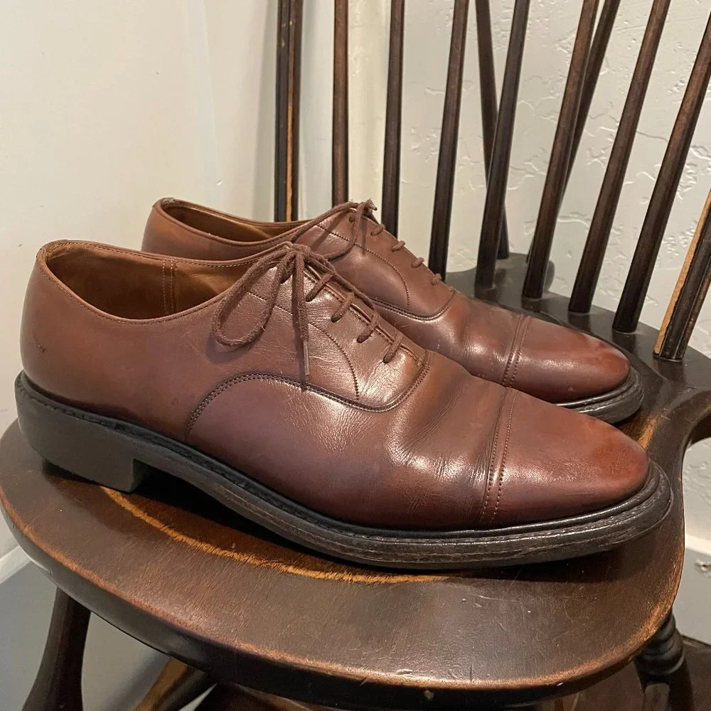 Church's Brown Leather Cap-Toe Oxfords